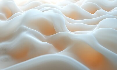 Obraz premium Soft, flowing cream-colored fabric with gentle waves and folds.