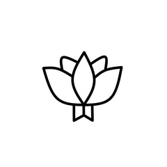 Beautiful Flowers Thin Icons Bundle.