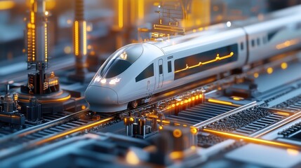 Fototapeta premium A vibrant infographic detailing inspection cycles for high-speed rail tracks