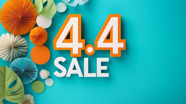Bold orange sale text with white outlines, eye-catching design, vibrant color contrast, effective for promotional materials, attracting customer attention