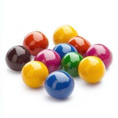 Colorful candy pile, studio shot, white background, food advertising