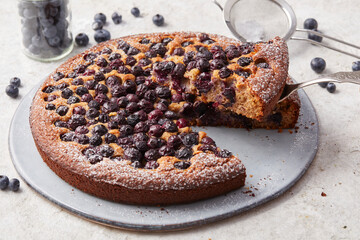 Buckwheat Almond and Blueberry Cake