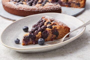 Buckwheat Almond and Blueberry Cake