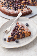 Buckwheat Almond and Blueberry Cake