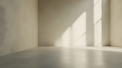Obraz premium Sunlit Room Corner: Minimalist Interior Design
