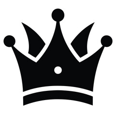 Crown silhouette vector black and white