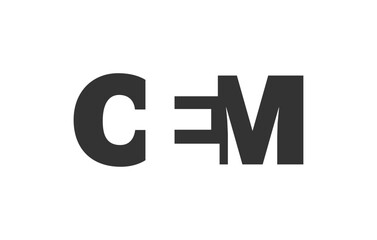 CEM logo design. Initial letter C E M bold font style for tech startups, consulting, corporate branding. Creative company name, headlines typography identity, trendy logotype.
