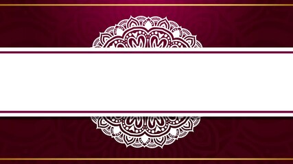 Luxury Background with Gold Mandala Rotating. Elegant Wedding Invitation Card Background with Red Background for Yoga, Wedding, and Ramadan