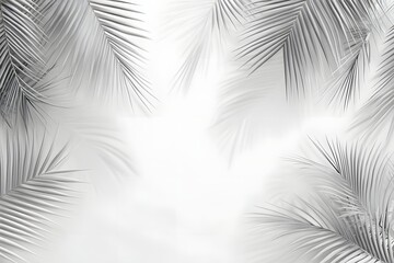 Monochrome Palm Leaves: Elegant Design