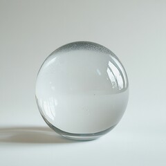 Glass sphere studio shot, light reflection