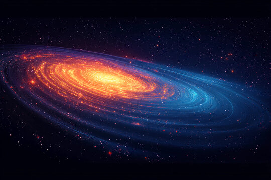 Galactic Infinite Loop: A mesmerizing loop of stars and galaxies revolving in a never-ending cycle, with each star fading into a new one, representing the endless cycle of the universe