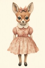 Obraz premium A cute animal character with dress clothing wildlife footwear.