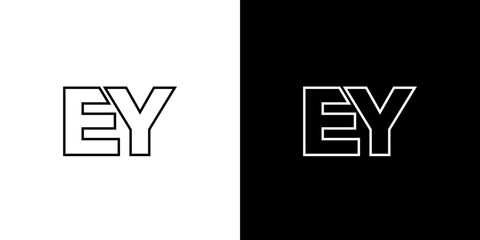 Letter E and Y, EY logo design template. Minimal monogram initial based logotype.