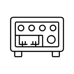 amplifier icon, amplifier line art - simple line art of amplifier, perfect for amplifier logos and icons and themed design 