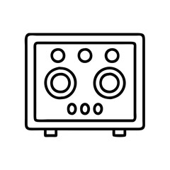 amplifier icon, amplifier line art - simple line art of amplifier, perfect for amplifier logos and icons and themed design 