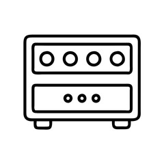 amplifier icon, amplifier line art - simple line art of amplifier, perfect for amplifier logos and icons and themed design 