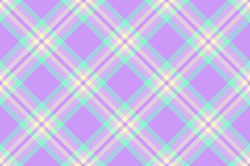 Pastel plaid pattern, seamless texture in soft purple, mint green  cream. Ideal for textile design, fashion, scrapbooking, backgrounds, and website design.