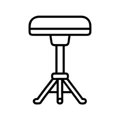 musician s stool icon, musician s stool line art - simple line art of musician s stool, perfect for musician s stool logos and icons and themed design 