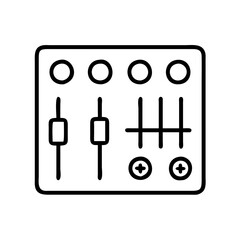 music mixer icon, music mixer line art - simple line art of music mixer, perfect for music mixer logos and icons and themed design 