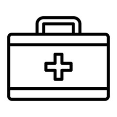 First Aid Vector Line Icon Design