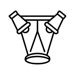 Obraz premium stage lights icon, stage lights line art - simple line art of stage lights, perfect for stage lights logos and icons and themed design 