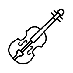 Obraz premium violin icon, violin line art - simple line art of violin, perfect for violin logos and icons and themed design 