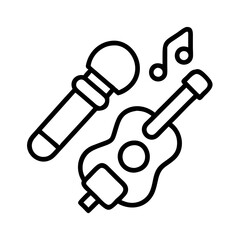 acoustic duo icon, acoustic duo line art - simple line art of acoustic duo, perfect for acoustic duo logos and icons and themed design 