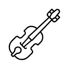 Obraz premium violin icon, violin line art - simple line art of violin, perfect for violin logos and icons and themed design 