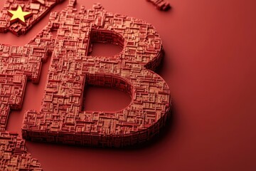 A red letter B with stars on it