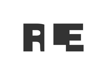RLE logo design. Initial letter R L E bold font style for tech startups, consulting, corporate branding. Creative company name, headlines typography identity, trendy logotype.