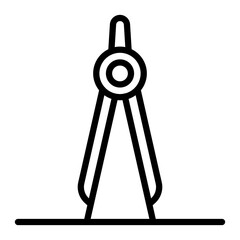Compass Vector Line Icon Design