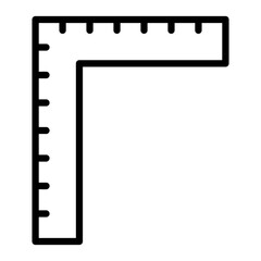 Ruler Vector Line Icon Design