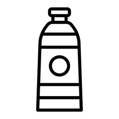 Paint Tube Vector Line Icon Design