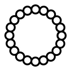 Beads Vector Line Icon Design