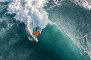 High angle view of people surfing in Bali, Indonesia
