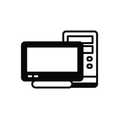 Desktop vector icon stock illustration