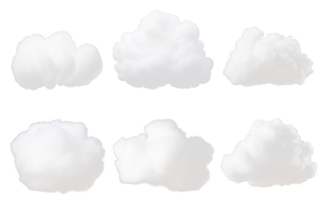 Fluffy cloud display sky nature scene daytime aerial view relaxation on Transparent background