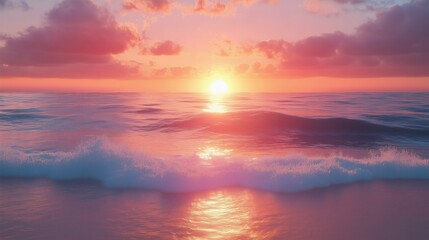 Fototapeta premium Serene Sunset Over the Ocean