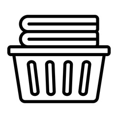 Basket Vector Line Icon Design