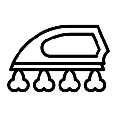 Steam Vector Line Icon Design