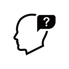 Confusion Icon on transparent background