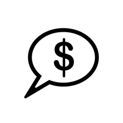 Money thinking icon on transparent background