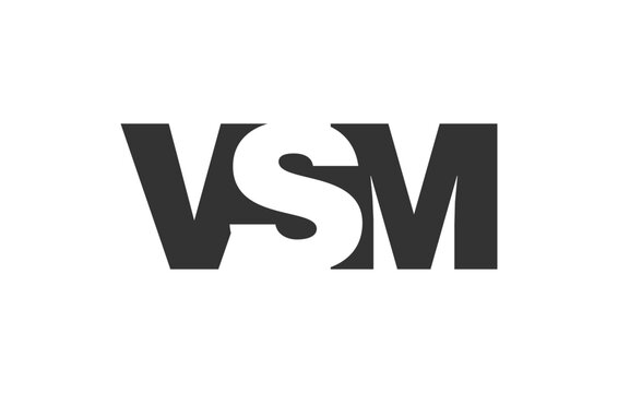 VSM logo design. Initial letter V S M bold font style for tech startups, consulting, corporate branding. Creative company name, headlines typography identity, trendy logotype.