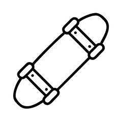 classic skateboard deck shape icon