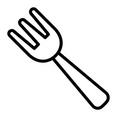 Fork Vector Line Icon Design