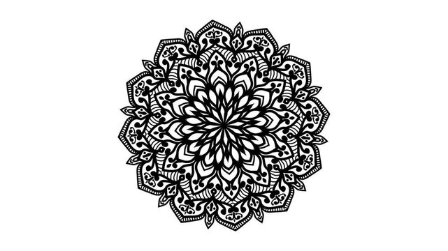 Luxury Golden Mandala animation Islamic Invitation Wedding Card 