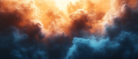 Fiery, dark cloudscape.