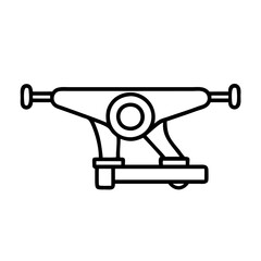 skateboard trucks icon, skateboard trucks line art - simple line art of skateboard trucks, perfect for skateboard trucks logos and icons and themed design 