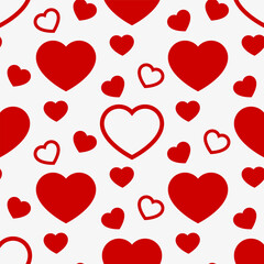 Seamless pattern with hearts, Valentine pattern 
