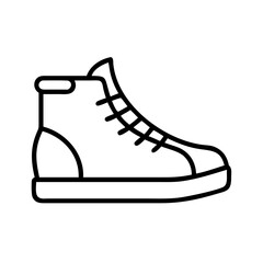 street style skate shoes icon, street style skate shoes line art - simple line art of street style skate shoes, perfect for street style skate shoes logos and icons and themed design 